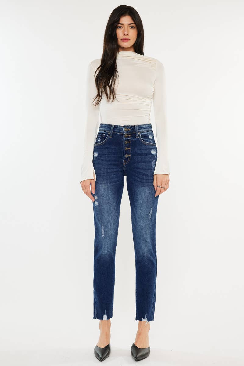 Kan Can High Rise Mid-Wash Skinny KC2502M