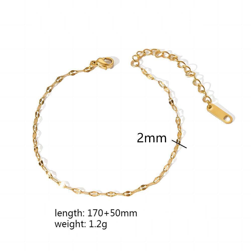 Multi Style 18K Plated Bracelet 4pc Set
