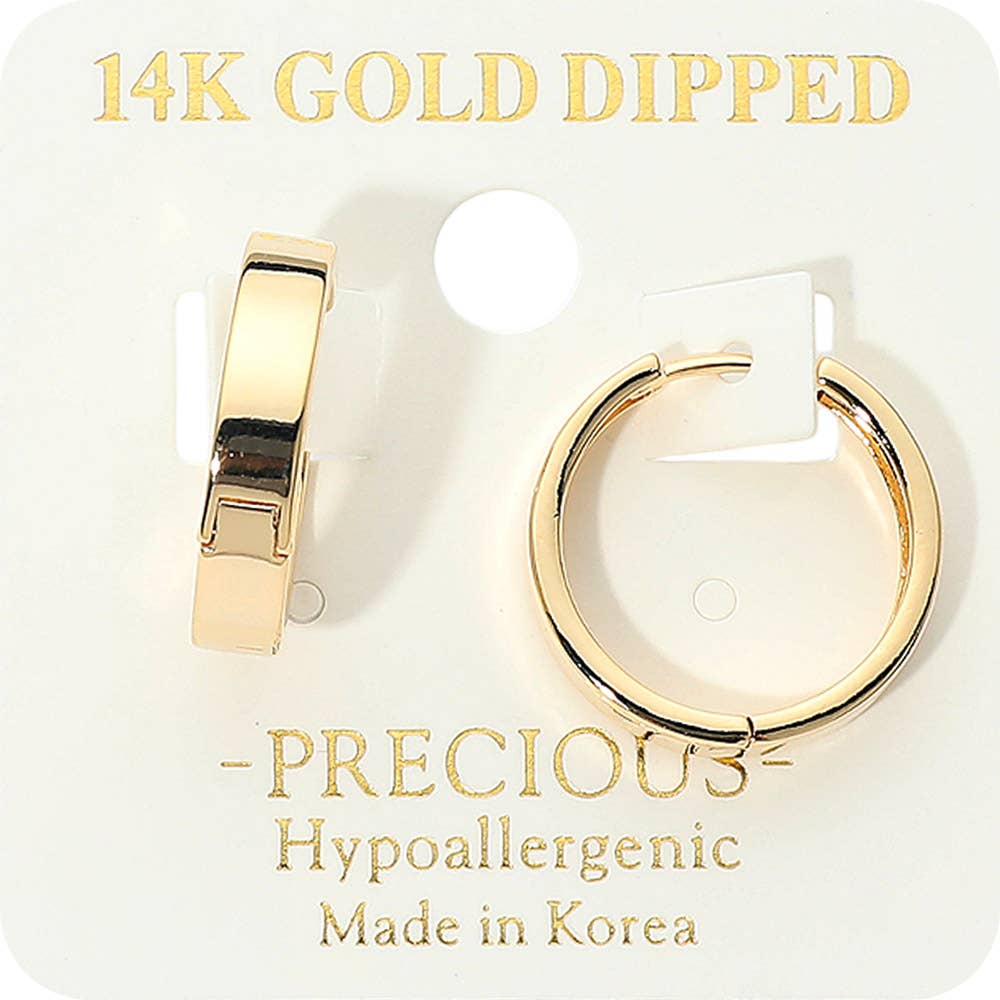 14K Gold Hypoallergenic Hoop Earrings