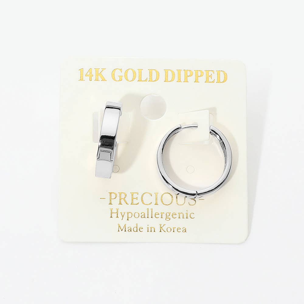 14K Gold Hypoallergenic Hoop Earrings