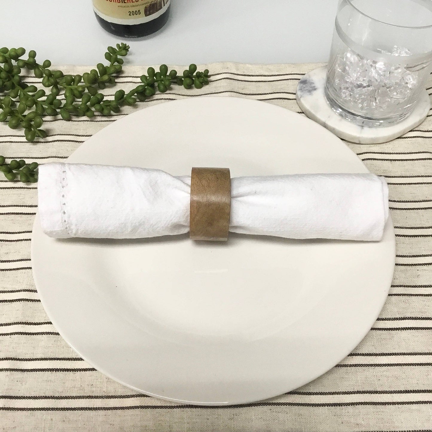Mango Wood Round Napkin Ring