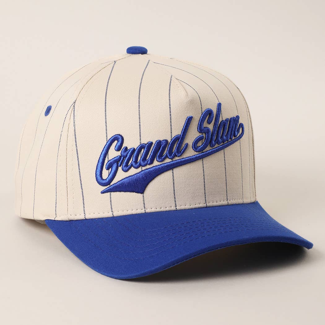 Grand Slam Pinstripe Embroidered Trucker Hat