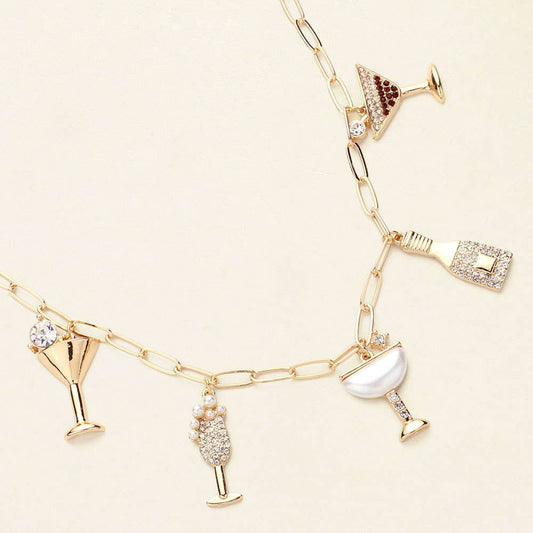 Cocktail Charm Necklace