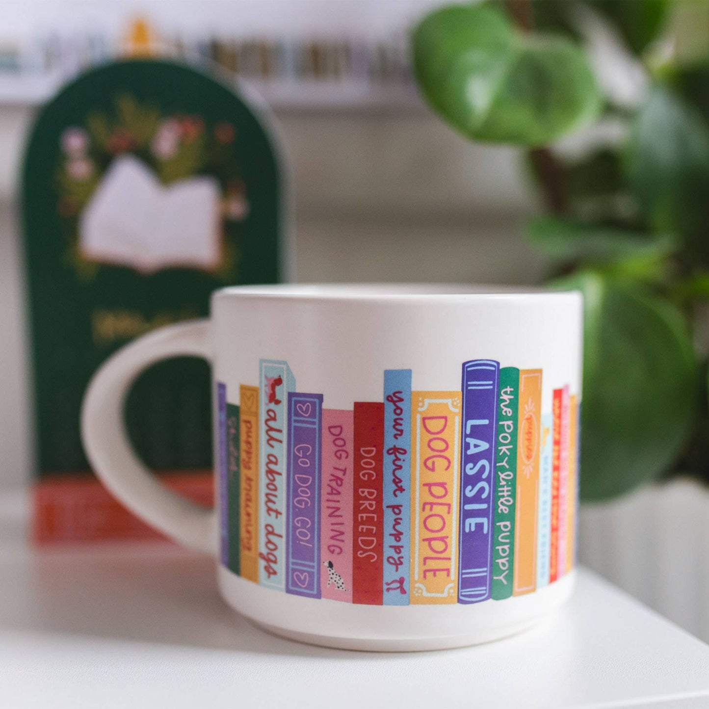 Dog Books Large Ceramic Mug