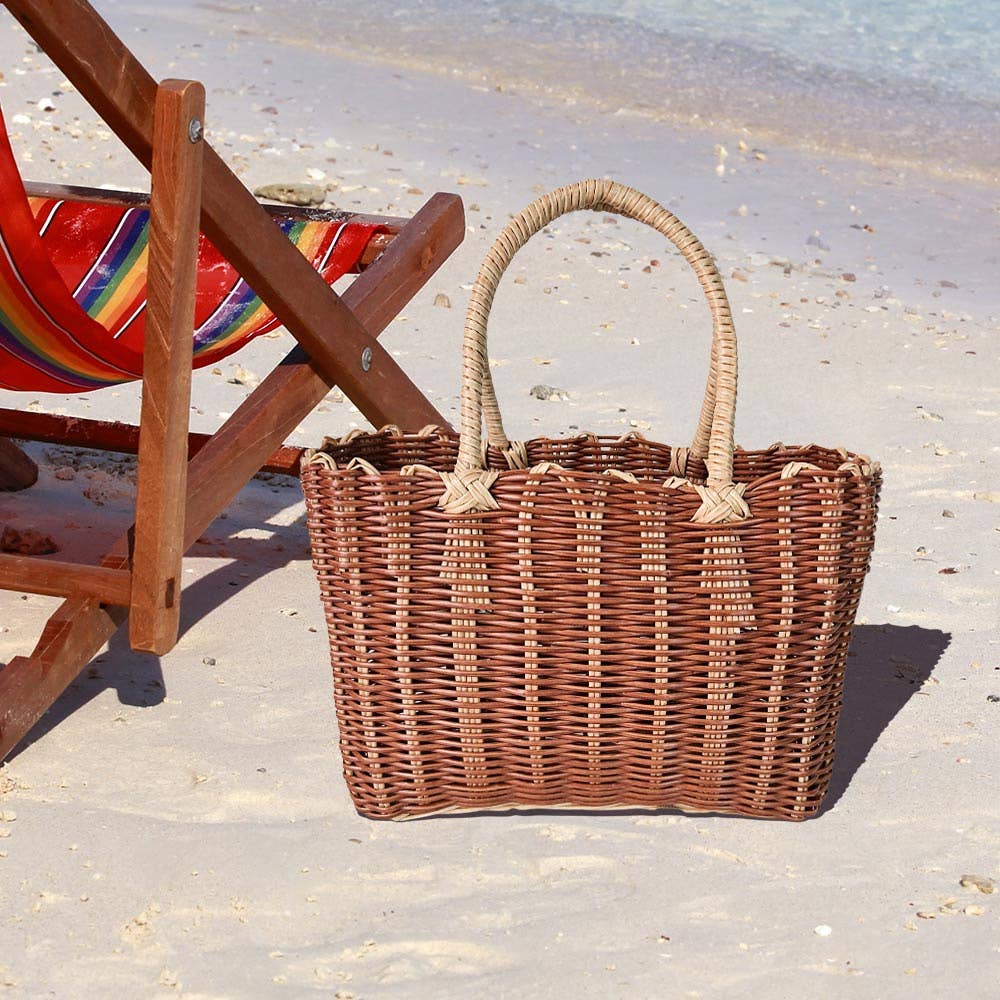 Basket Weave Tote Bag / Shoulder Bag