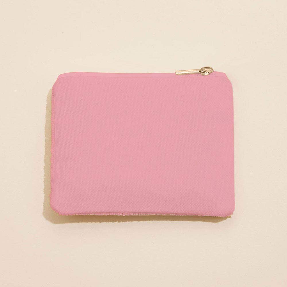 Pearl Heart Beaded Mini Pouch