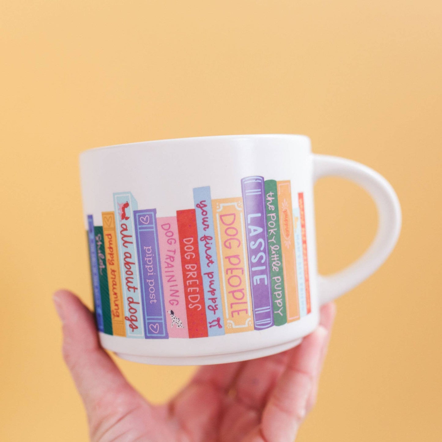 Dog Books Large Ceramic Mug