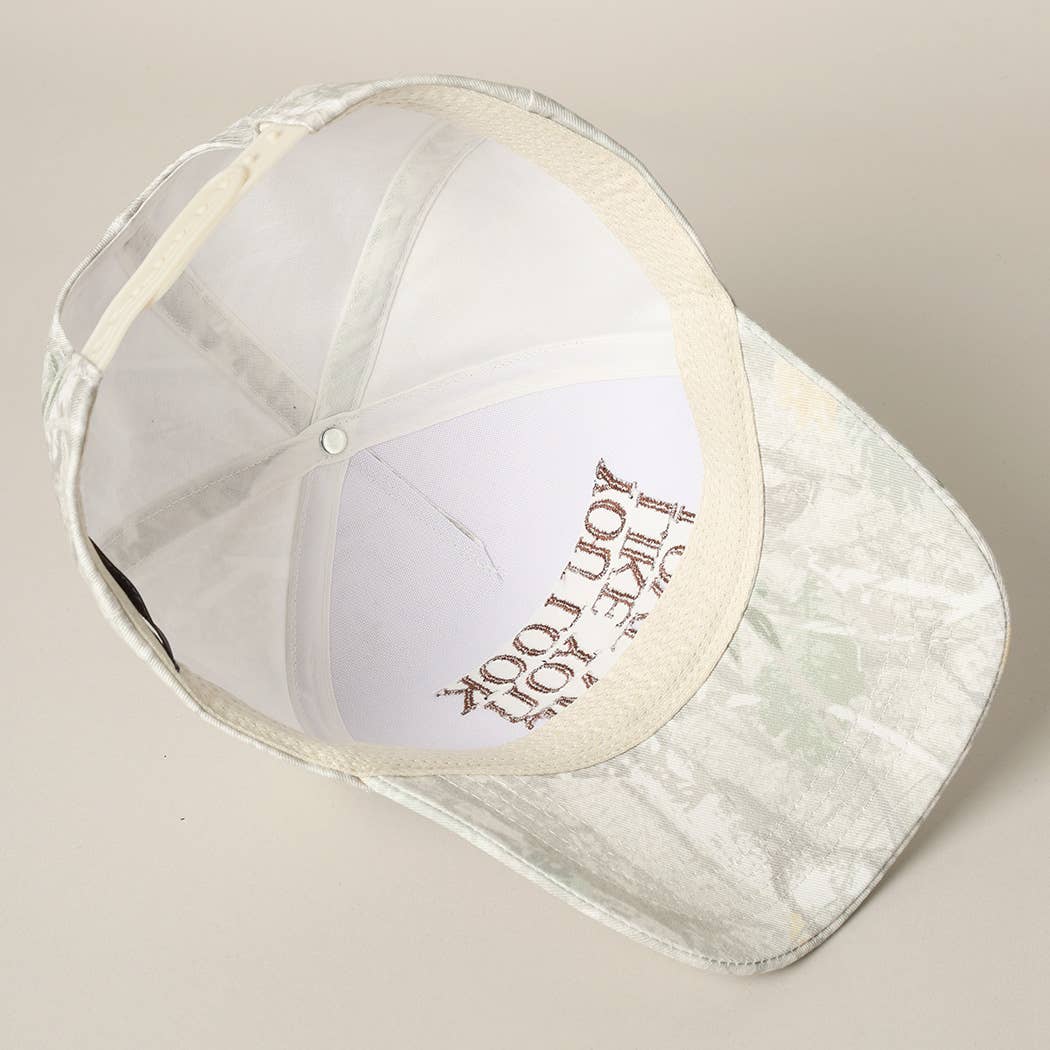 You Look Like You Love Me Embroidered Camo Trucker Hat