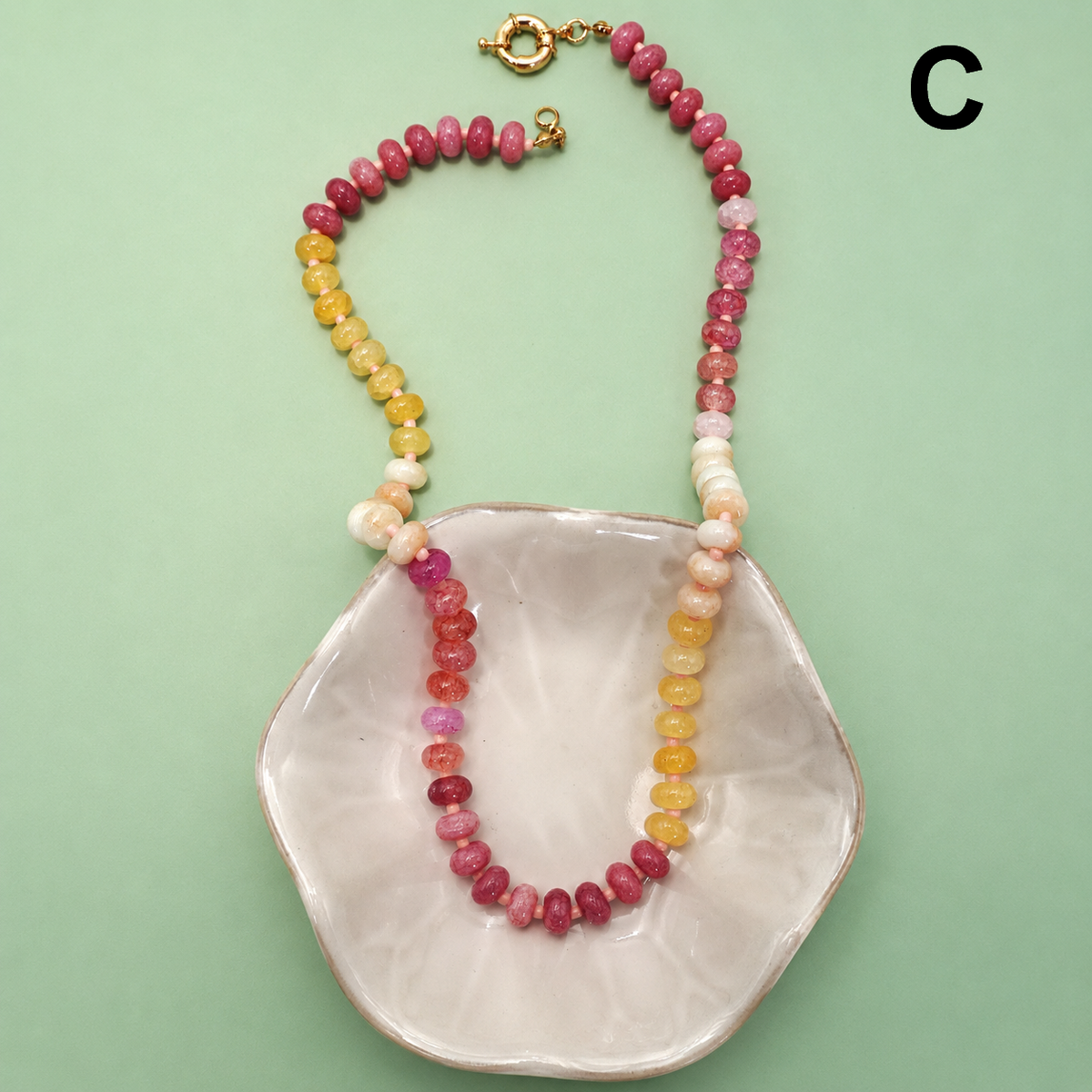 Glass Stone Mixed Necklace