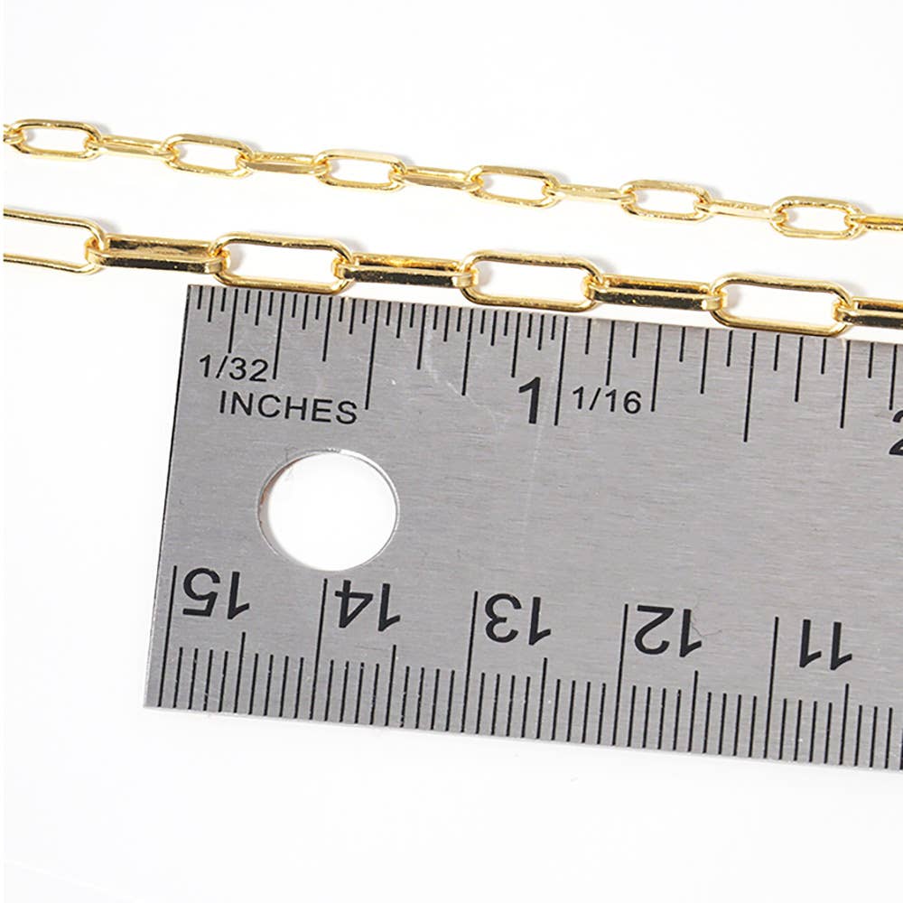 Gold Dipped Double Layered Paperclip Chain Necklace