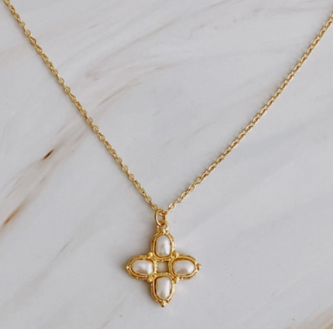 Pearl Cross Necklace